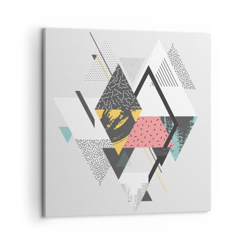 Tablou pe pânză - Variația triunghiului și a rombului - 50x50 cm