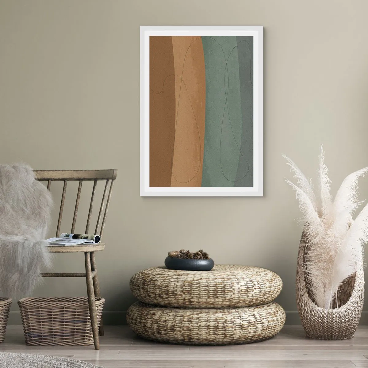 Poster în ramă albă - Compoziție orizontală - 70x100 cm