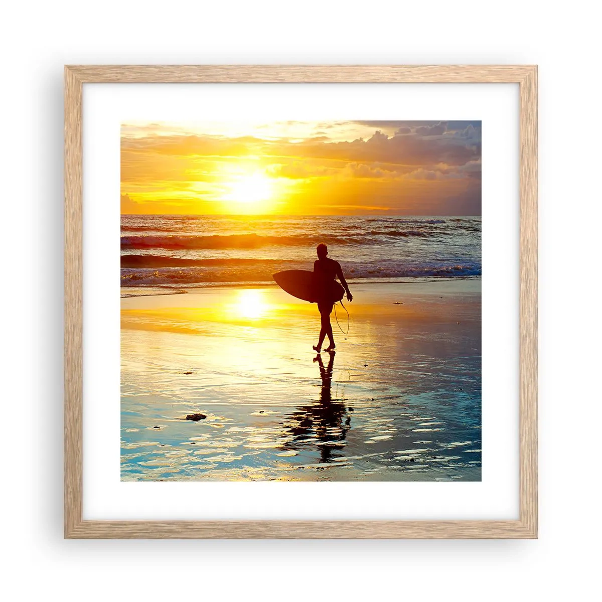 Poster în ramă de stejar deschis - Întoarcerea războinicului - 40x40 cm