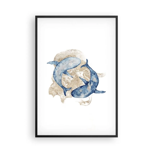 Poster în ramă neagră - Prietenie sau iubire? - 61x91 cm