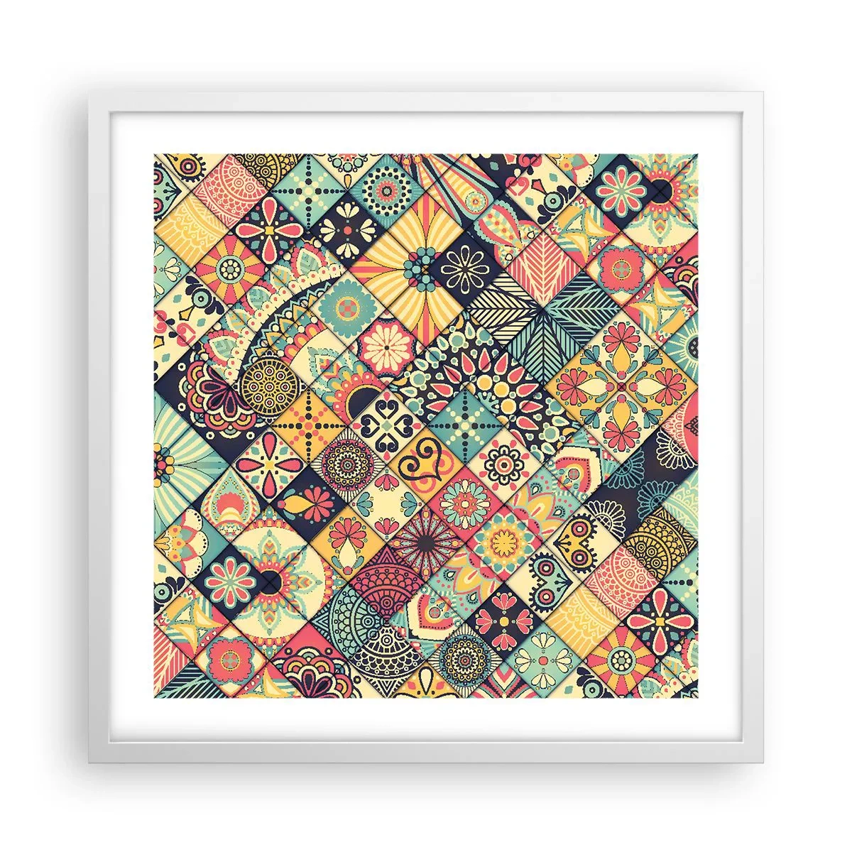Poster în ramă albă - Clima marocană - 50x50 cm