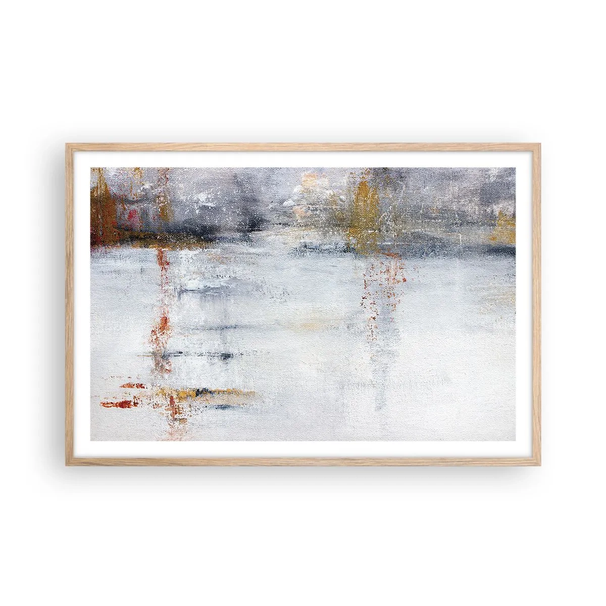 Poster în ramă de stejar deschis - În spatele cortinei de aer - 91x61 cm