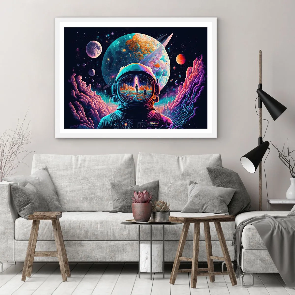 Poster în ramă albă - Visul nevisat al filozofiilor - 40x30 cm