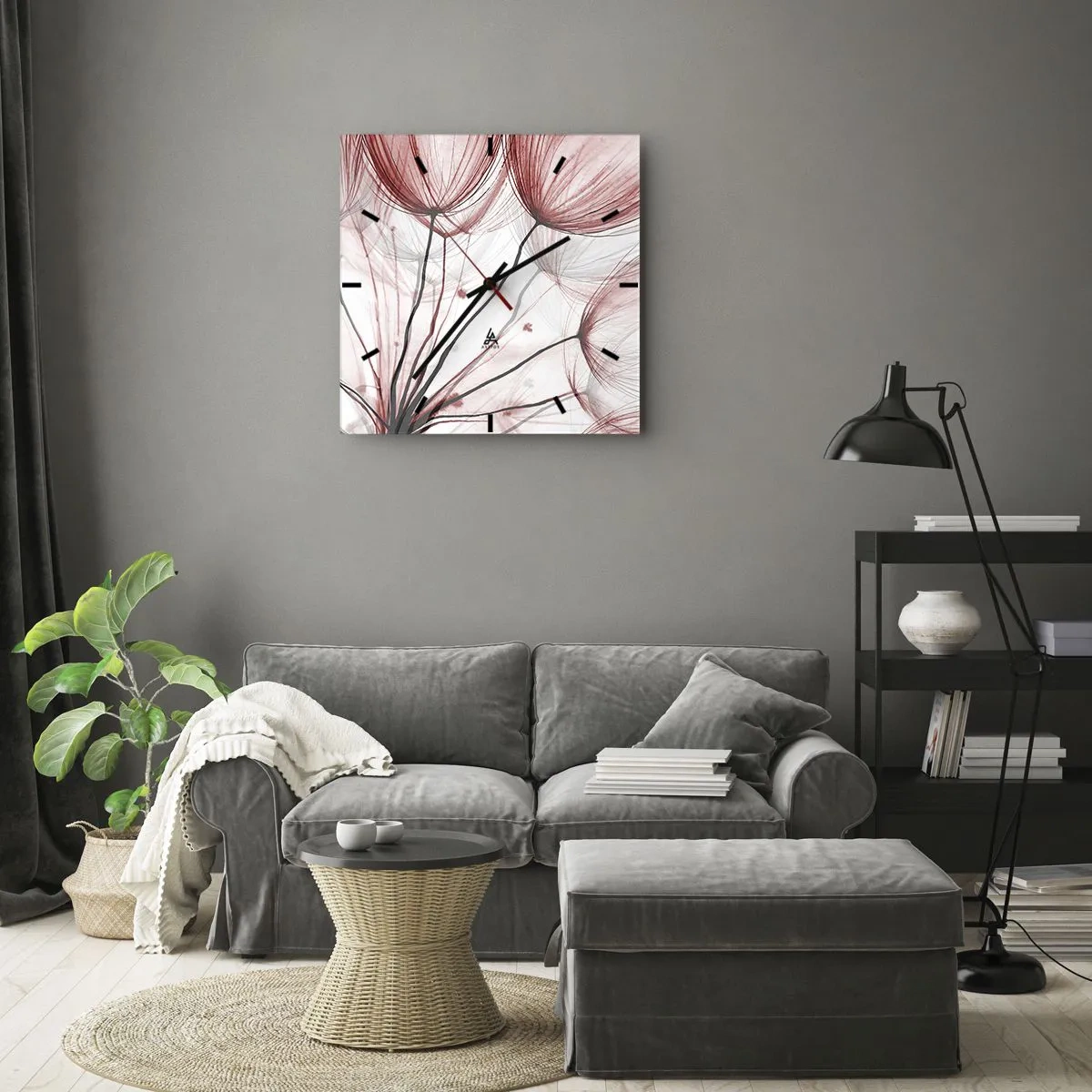 Ceas de perete - Ceas pe sticlă - Înainte de plecare - 40x40 cm