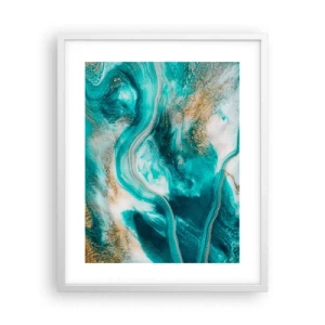 Poster în ramă albă - Râul de aur - 40x50 cm