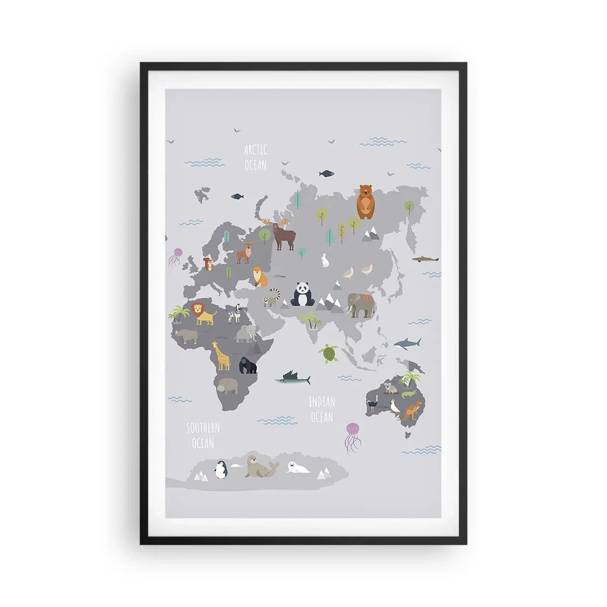 Poster în ramă neagră - Spune-mi de unde ești... - 61x91 cm