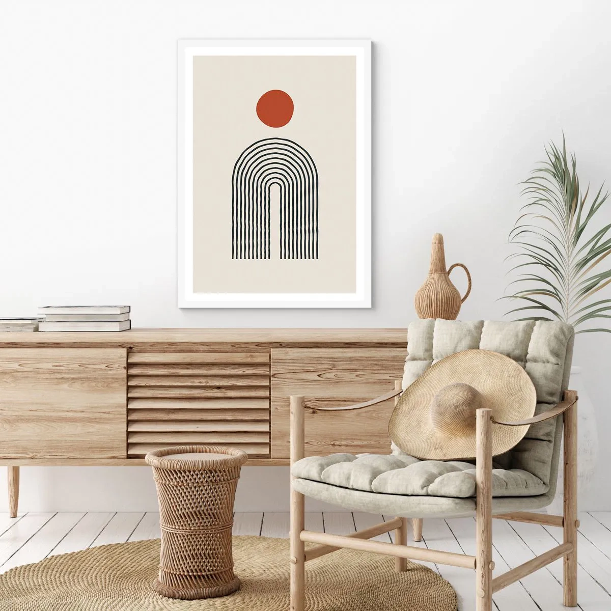 Poster în ramă albă - Magnetismul formelor și al culorilor - 30x40 cm