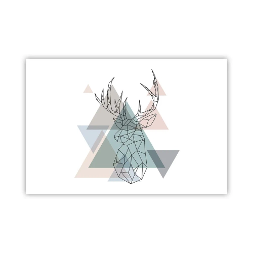 Poster - Într-o pădure geometrică - 91x61 cm