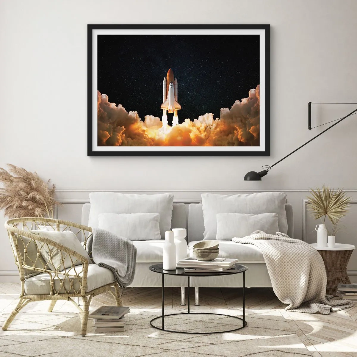 Poster în ramă neagră - Ad astra! - 91x61 cm