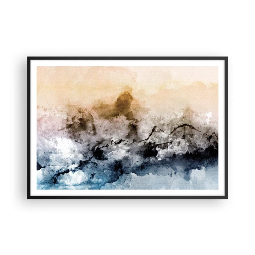 Poster în ramă neagră - Scufundate într-un vârtej de ceață - 100x70 cm