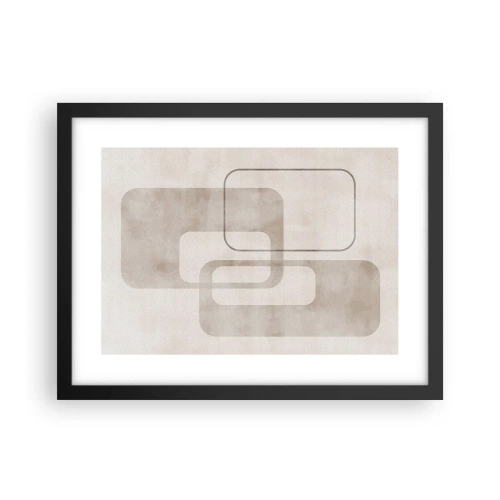 Poster în ramă neagră - Fuga geometrică - 40x30 cm