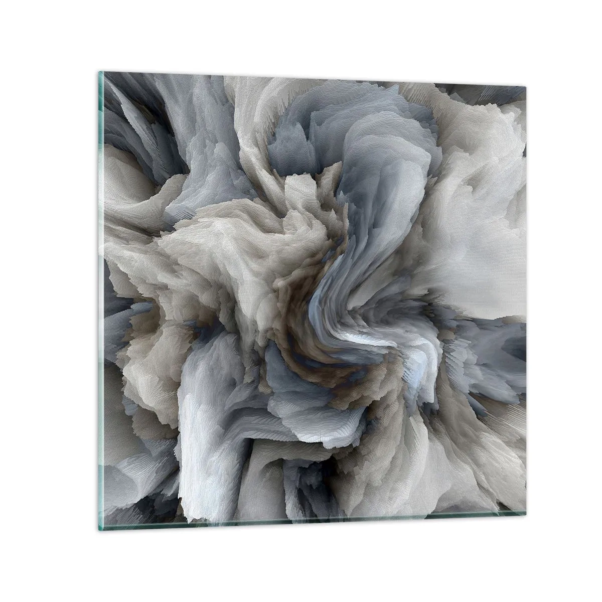 Tablou pe sticlă - Piatră și floare - 60x60 cm