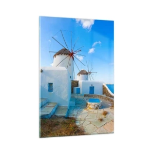 Tablou pe sticlă - Vânt albastru dinspre mare - 80x120 cm