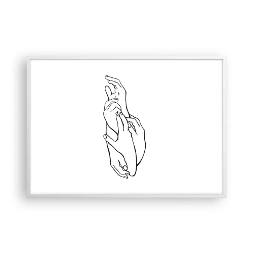 Poster în ramă albă - Atingere bună - 100x70 cm