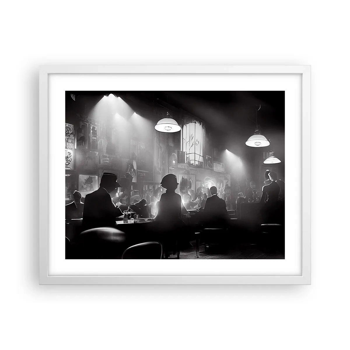 Poster în ramă albă - În stil jazz - 50x40 cm