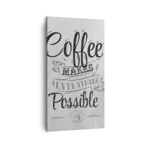 Tablou pe pânză - Cum să nu iubești cafeaua - 45x80 cm