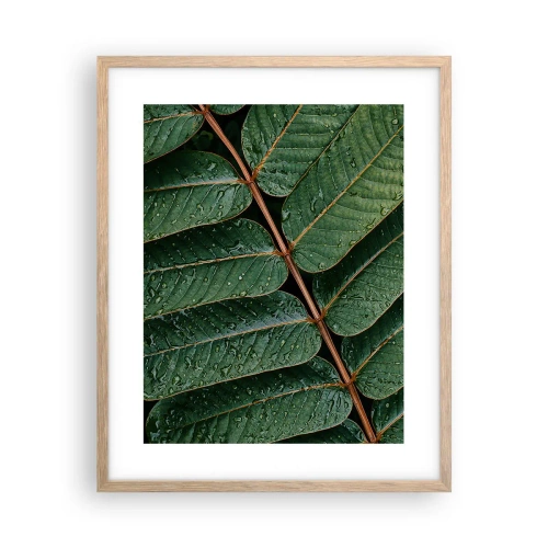 Poster în ramă de stejar deschis - Într-un ritm verde - 40x50 cm
