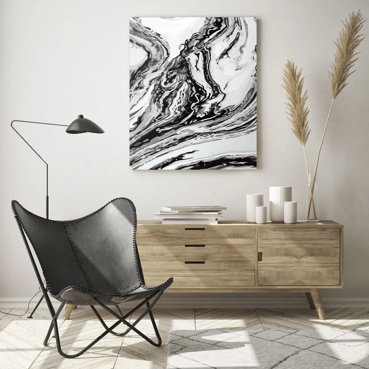 Tablou pe sticlă - La început a fost haos - 50x70 cm