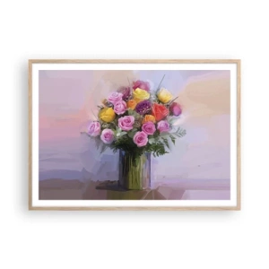 Poster în ramă de stejar deschis - Frumusețe reținută - 100x70 cm