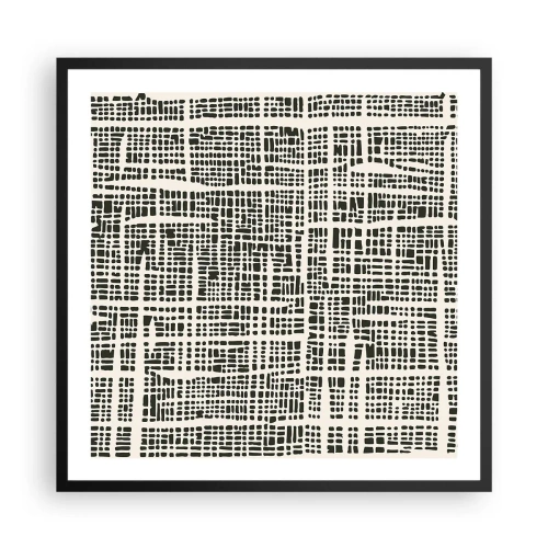 Poster în ramă neagră - O compoziție țesută - 60x60 cm