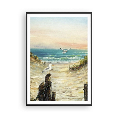 Poster în ramă neagră - Retragere fără vânt - 70x100 cm