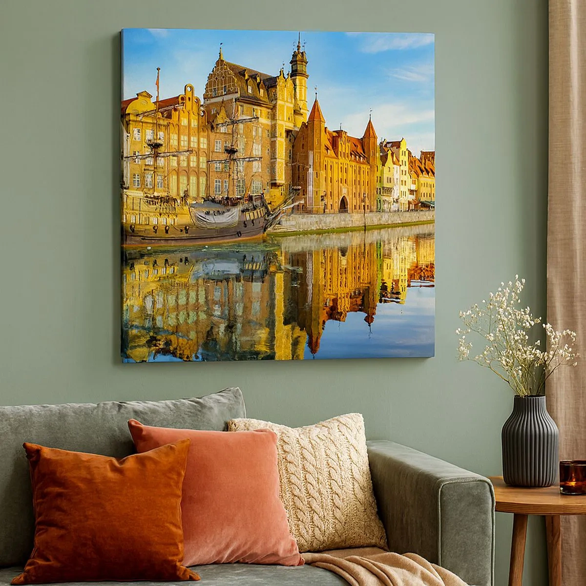 Tablou pe pânză - Trecutul în oglindă - 30x30 cm