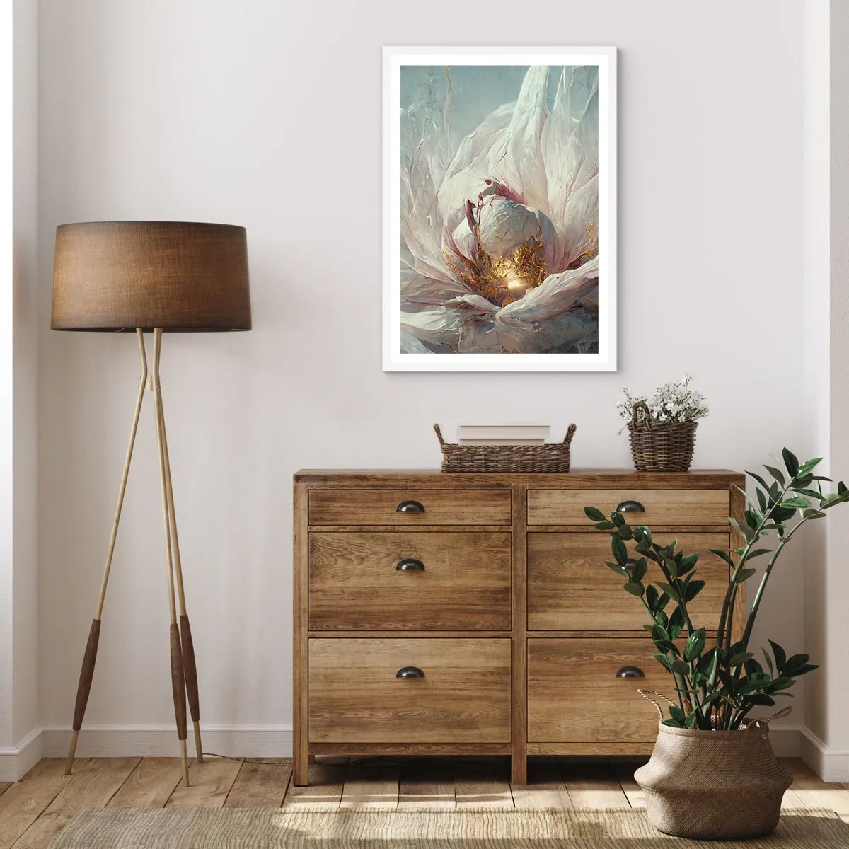 Poster în ramă albă - Înflorește o dată la o sută de ani - 30x40 cm