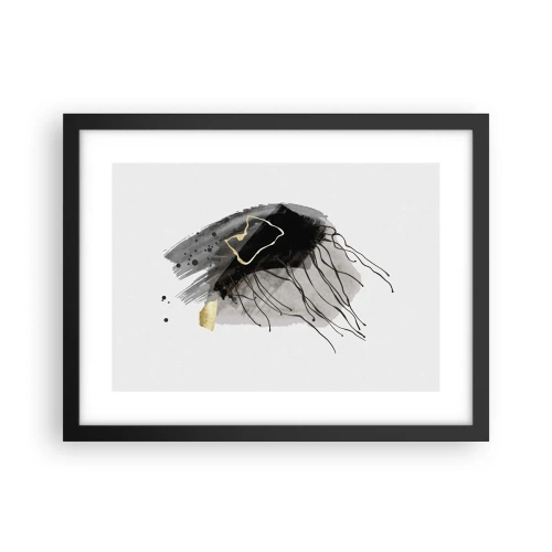 Poster în ramă neagră - Negru și aur - 40x30 cm