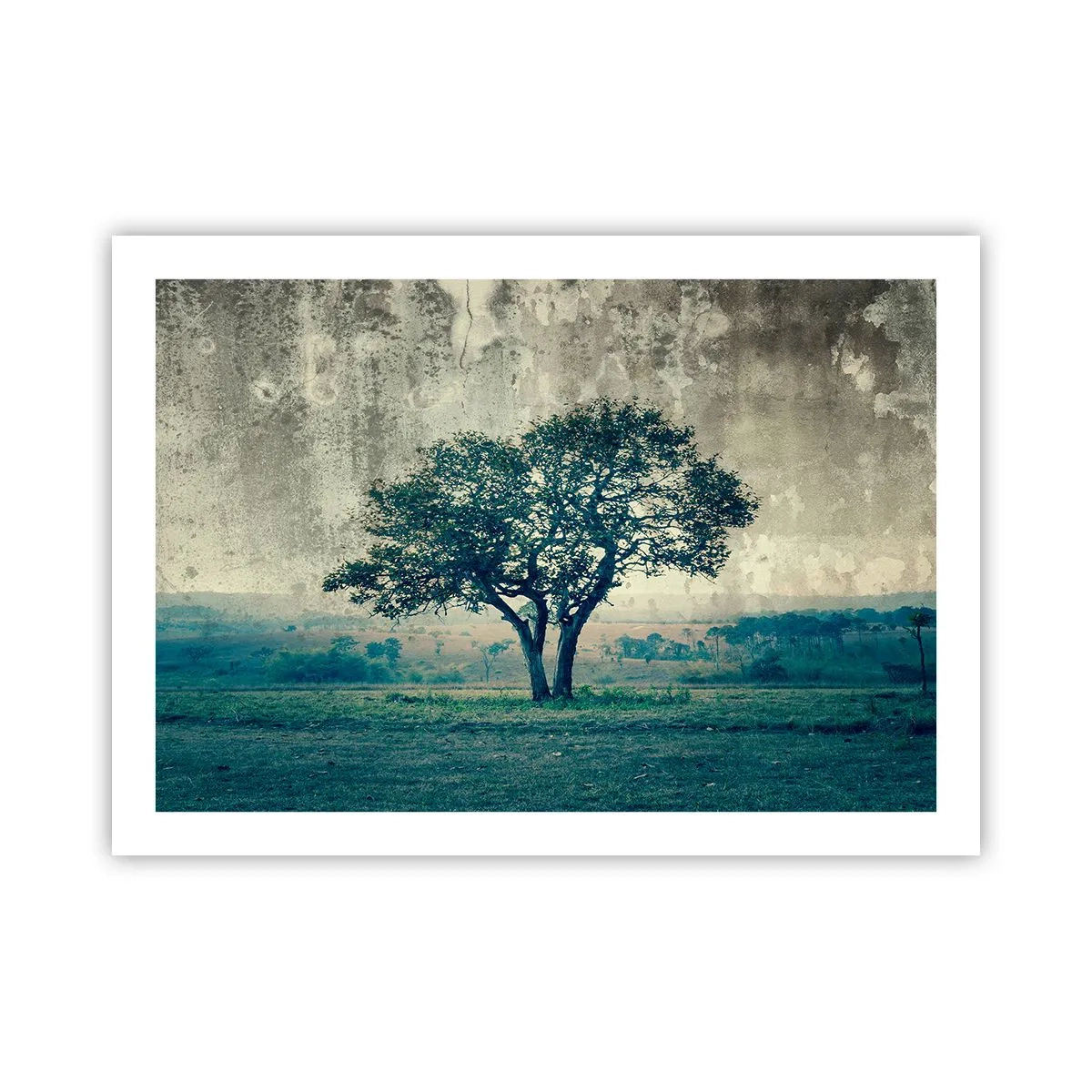 Poster - Un măr pe o pajiște albastră? - 70x50 cm