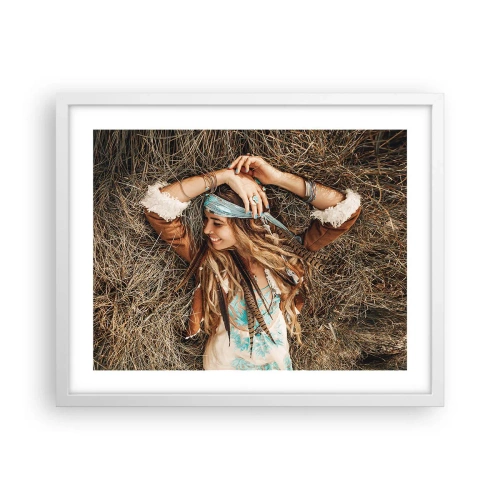 Poster în ramă albă - În drum spre vara iubirii - 50x40 cm