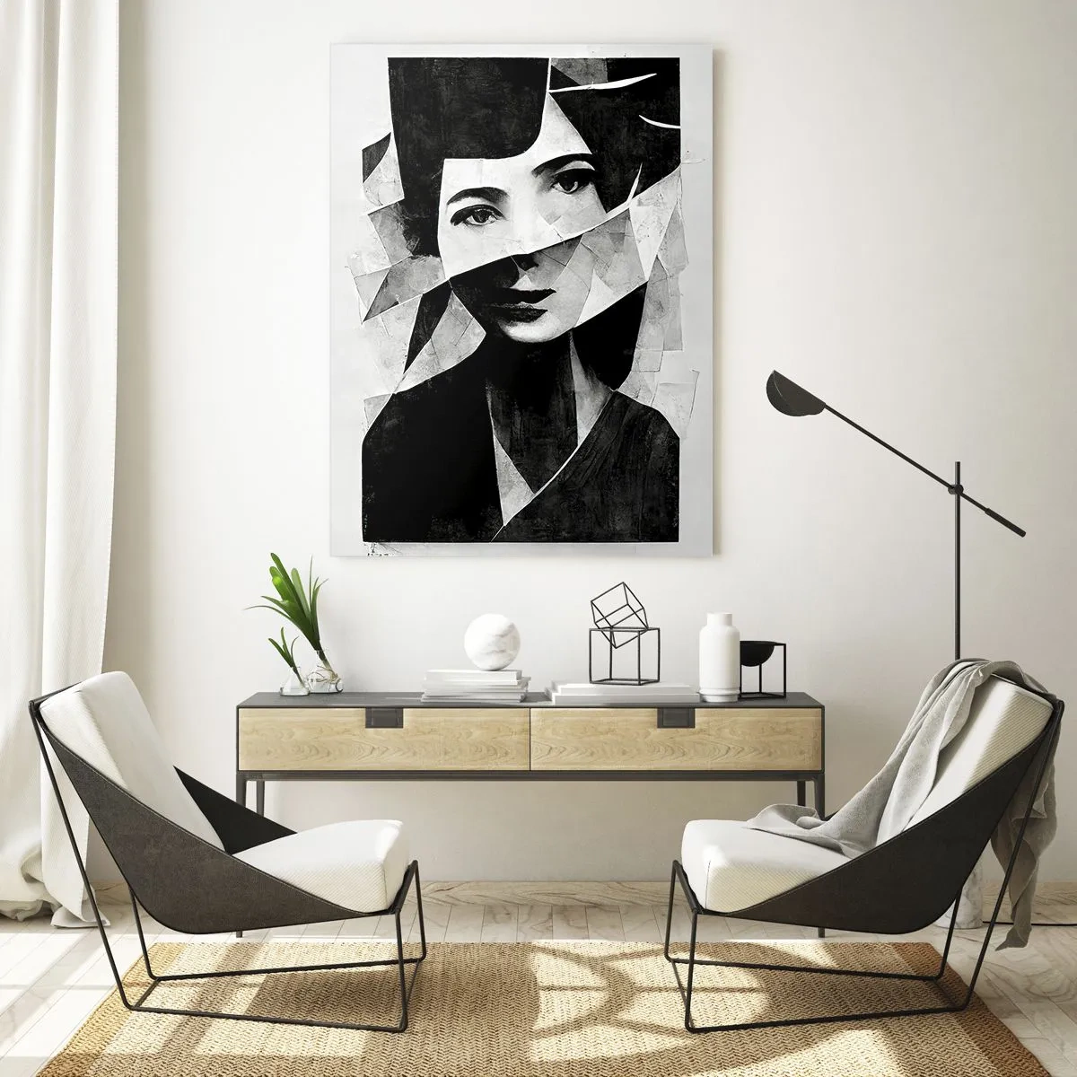 Tablou pe sticlă - Cine ești? - 80x120 cm