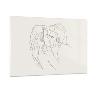 Tablou pe sticlă - Încurcați în sentimente - 120x80 cm