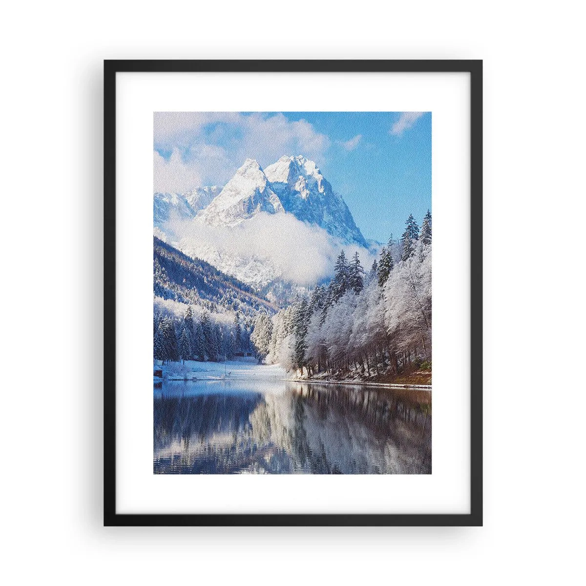 Poster în ramă neagră - Veghe de zăpadă - 40x50 cm