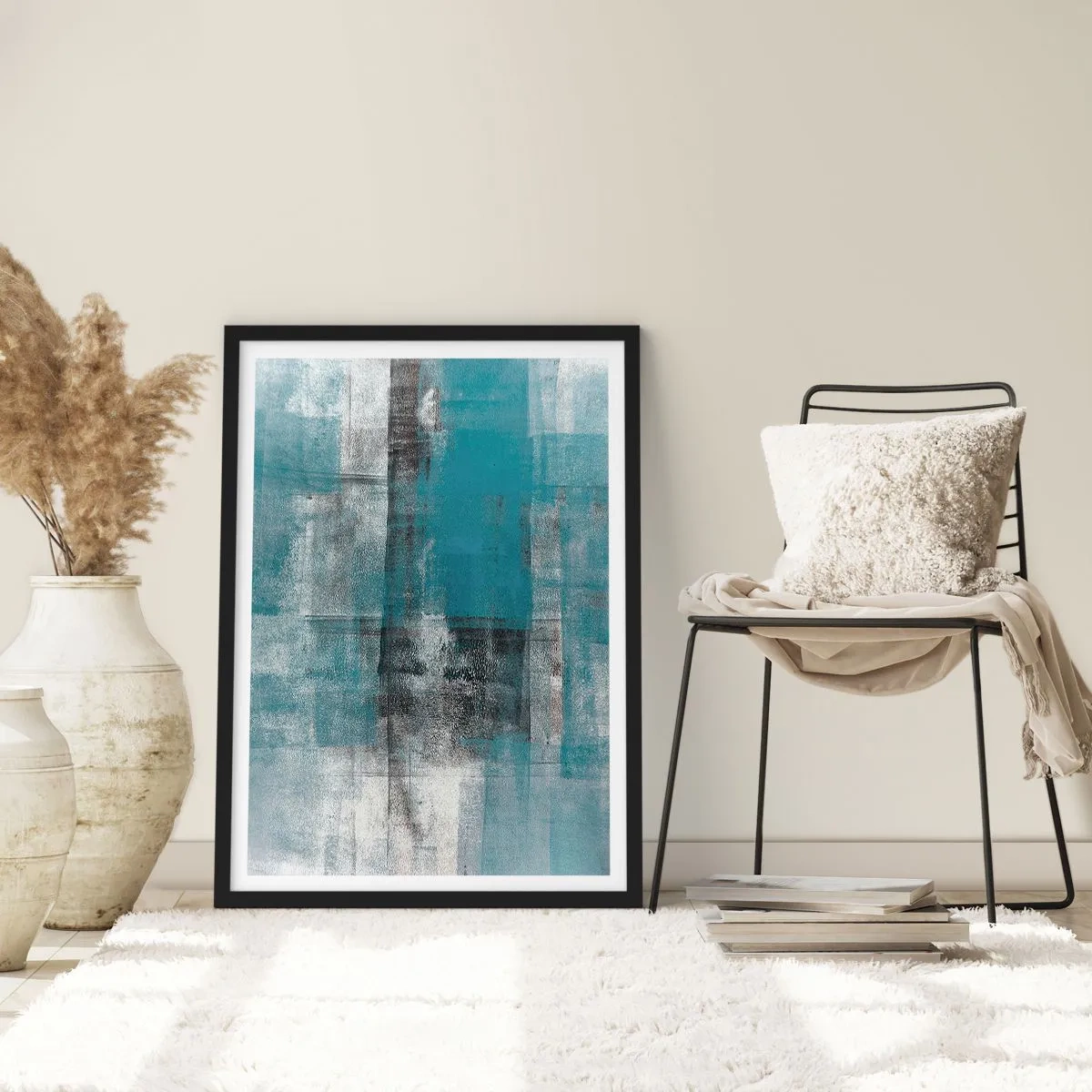Poster în ramă neagră - Apă și aer - 40x50 cm