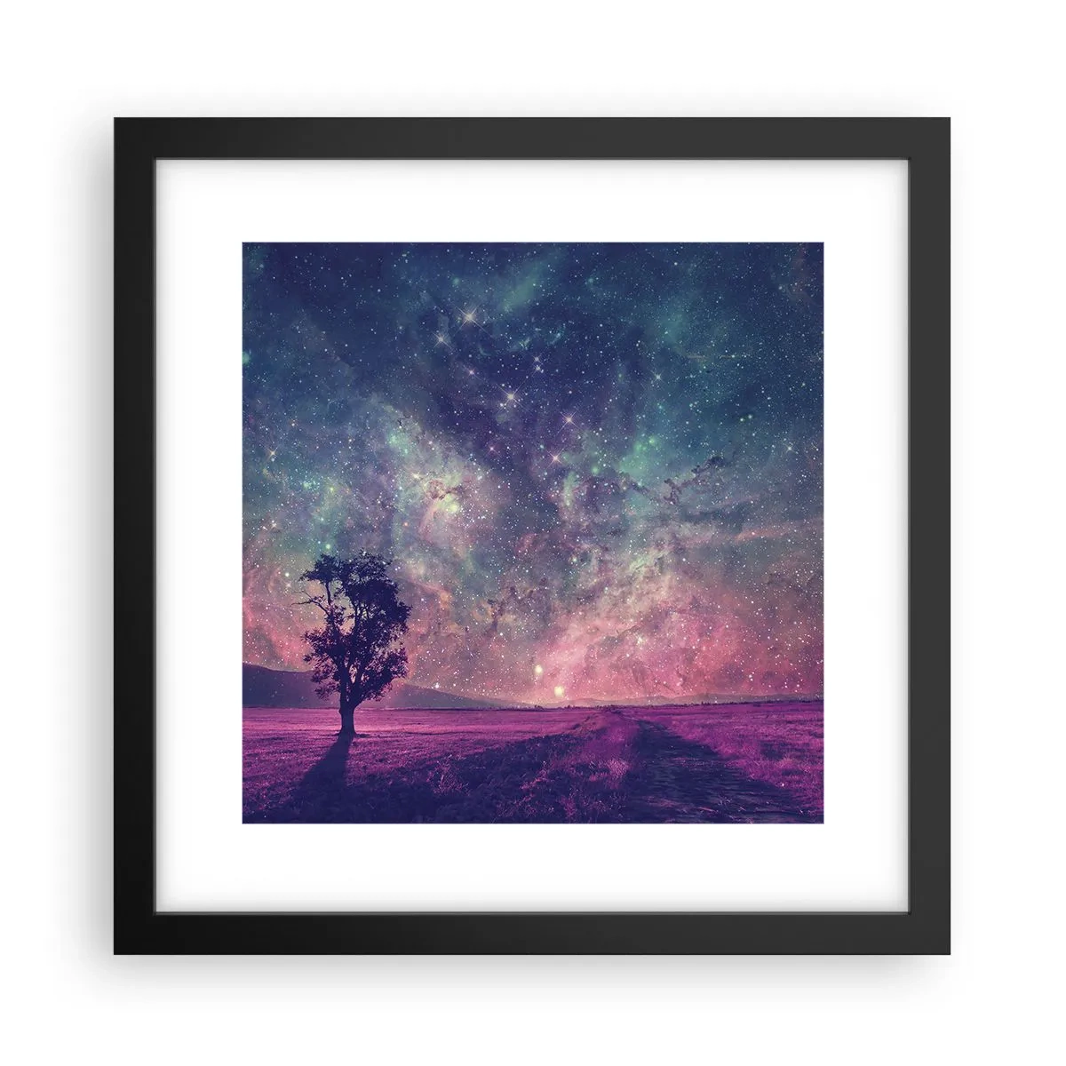 Poster în ramă neagră - Sub un cer magic - 30x30 cm