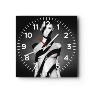 Ceas de perete - Ceas pe sticlă - La strălucire și la umbră - 40x40 cm