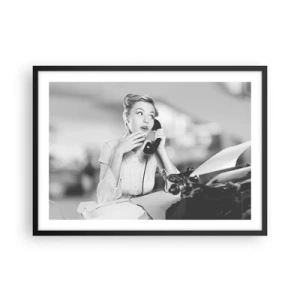 Poster în ramă neagră - Bună ziua, suntem în anii '50. - 70x50 cm