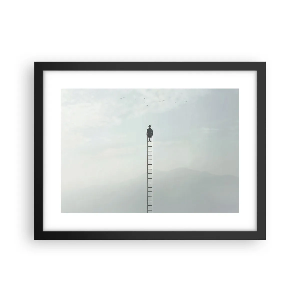 Poster în ramă neagră - Fii deasupra - 40x30 cm