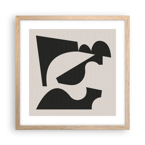 Poster în ramă de stejar deschis - Pentru autoasamblare - 40x40 cm