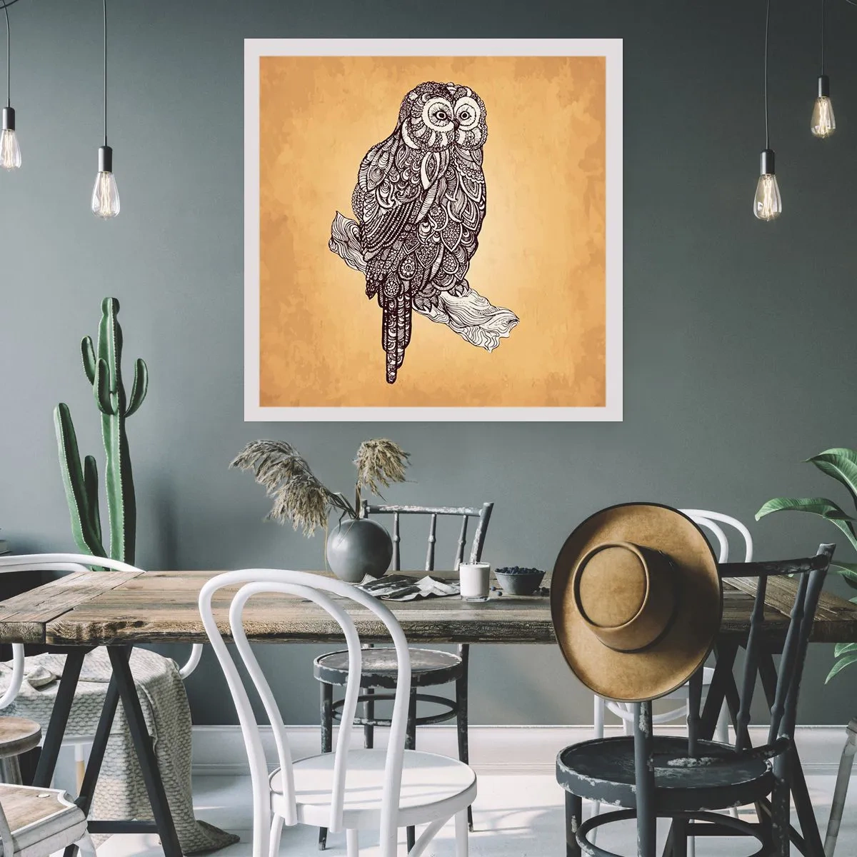 Poster - Ornamente complicate de înțelepciune - 50x50 cm