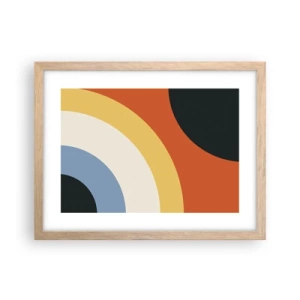 Poster în ramă de stejar deschis - Spre sine - 40x30 cm