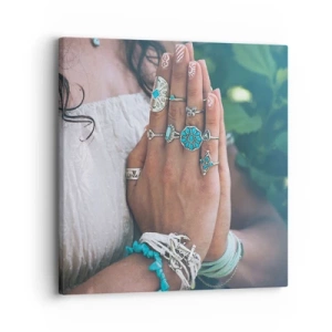 Tablou pe pânză - Bine ați venit în centrul ființei - 30x30 cm