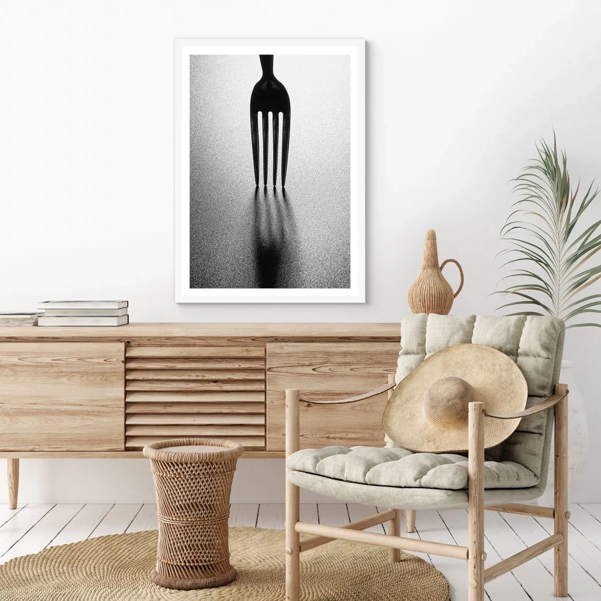 Poster în ramă albă - Lumină și umbră - 50x70 cm