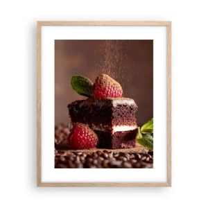 Poster în ramă de stejar deschis - Viața este dulce - 40x50 cm