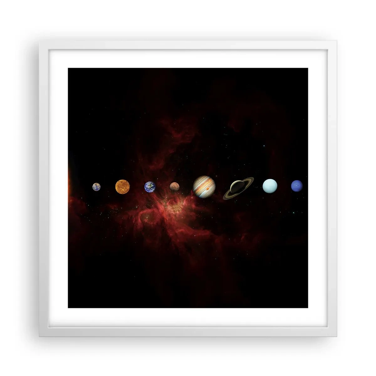 Poster în ramă albă - Cartierul nostru - 50x50 cm