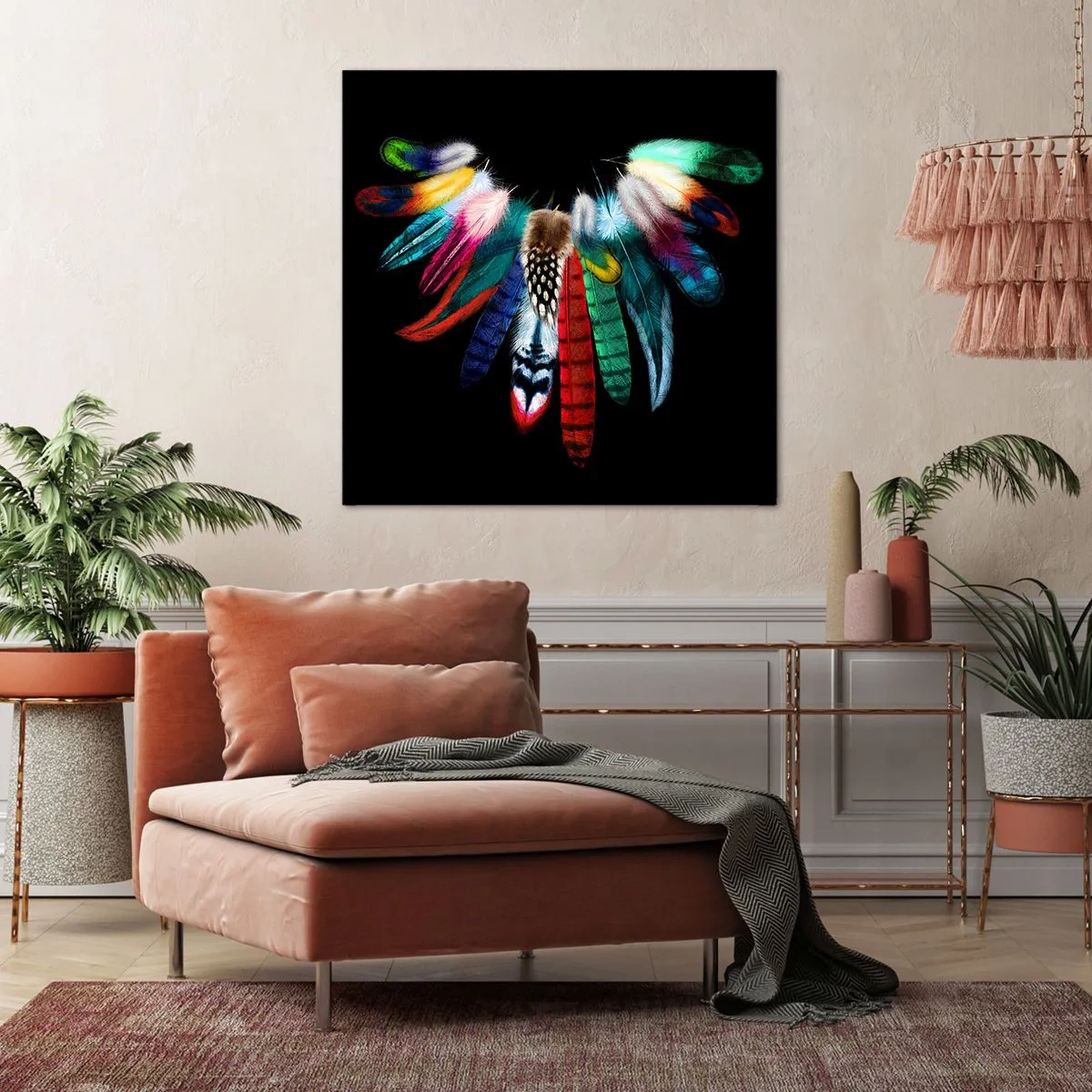 Tablou pe pânză - Colier indian - 50x50 cm