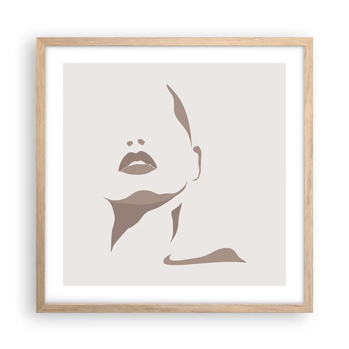 Poster în ramă de stejar deschis - Creată din lumină și umbră - 50x50 cm