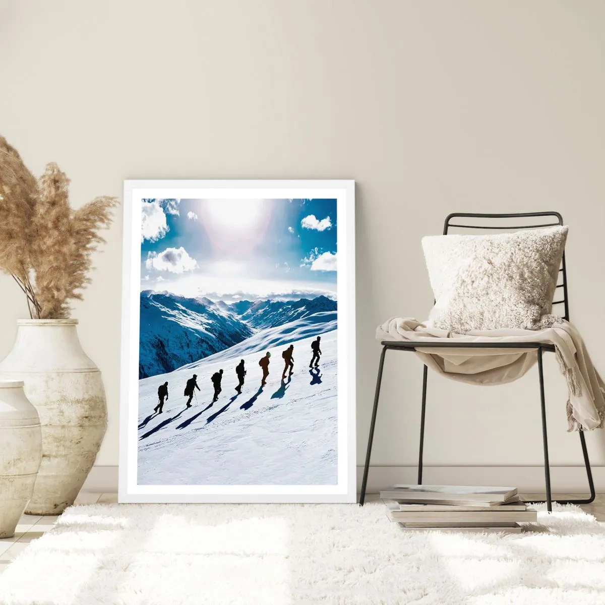 Poster în ramă albă - Echipa câștigătoare - 70x100 cm