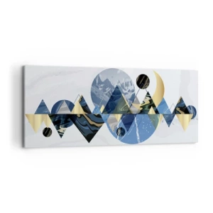 Tablou pe pânză - Peisaj geometric - 120x50 cm