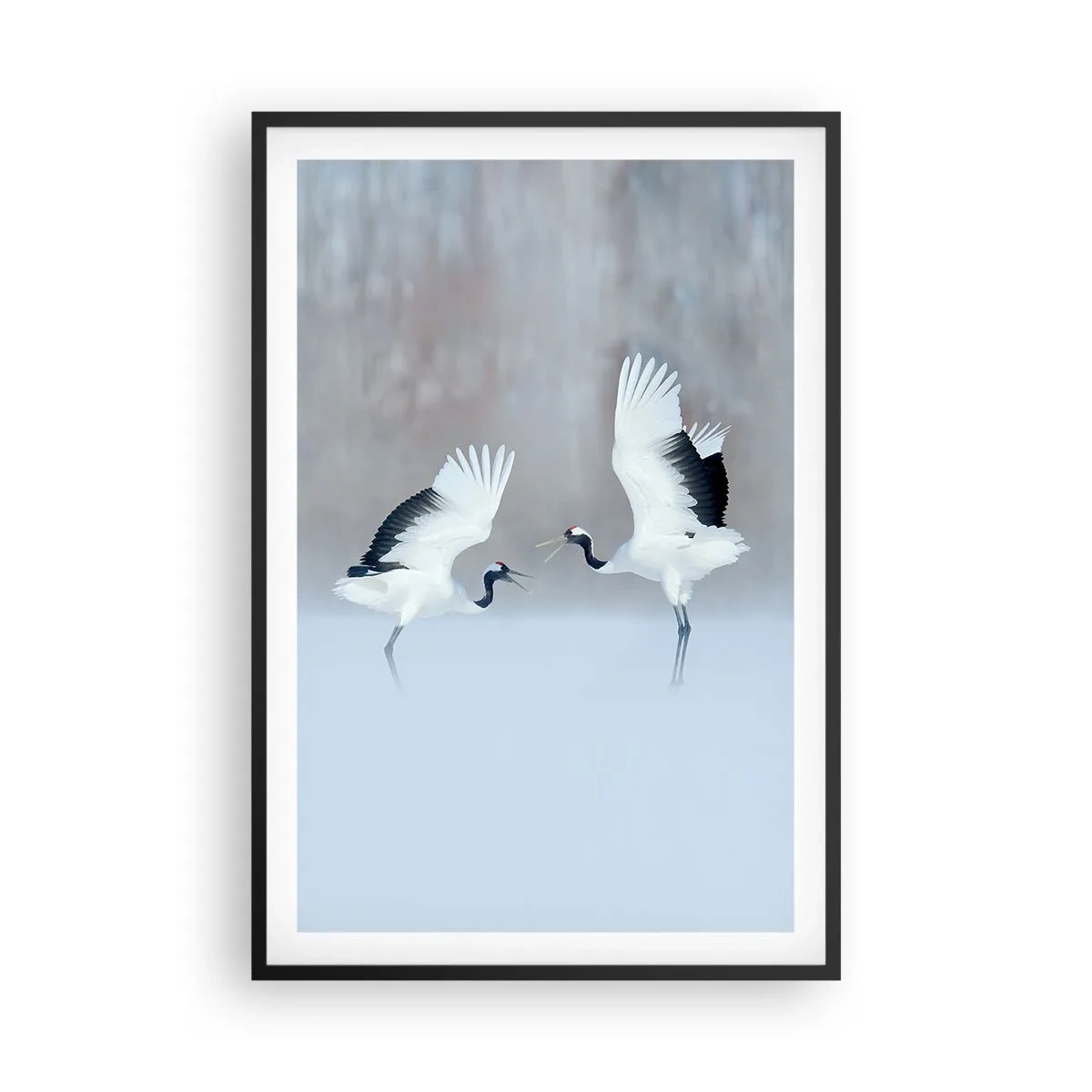Poster în ramă neagră - Dansând în ceață - 61x91 cm
